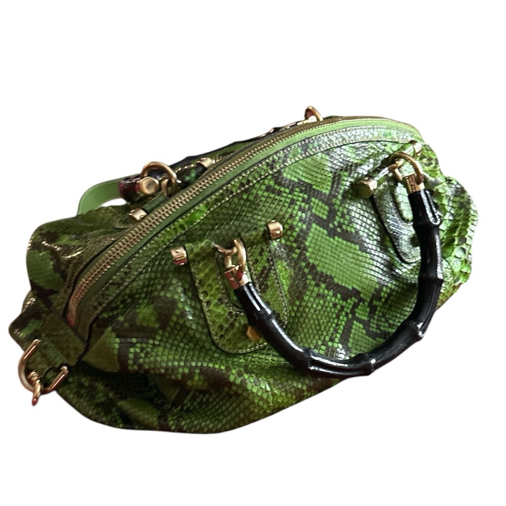 Gucci Green Python Crossbody/Handbag - image 4